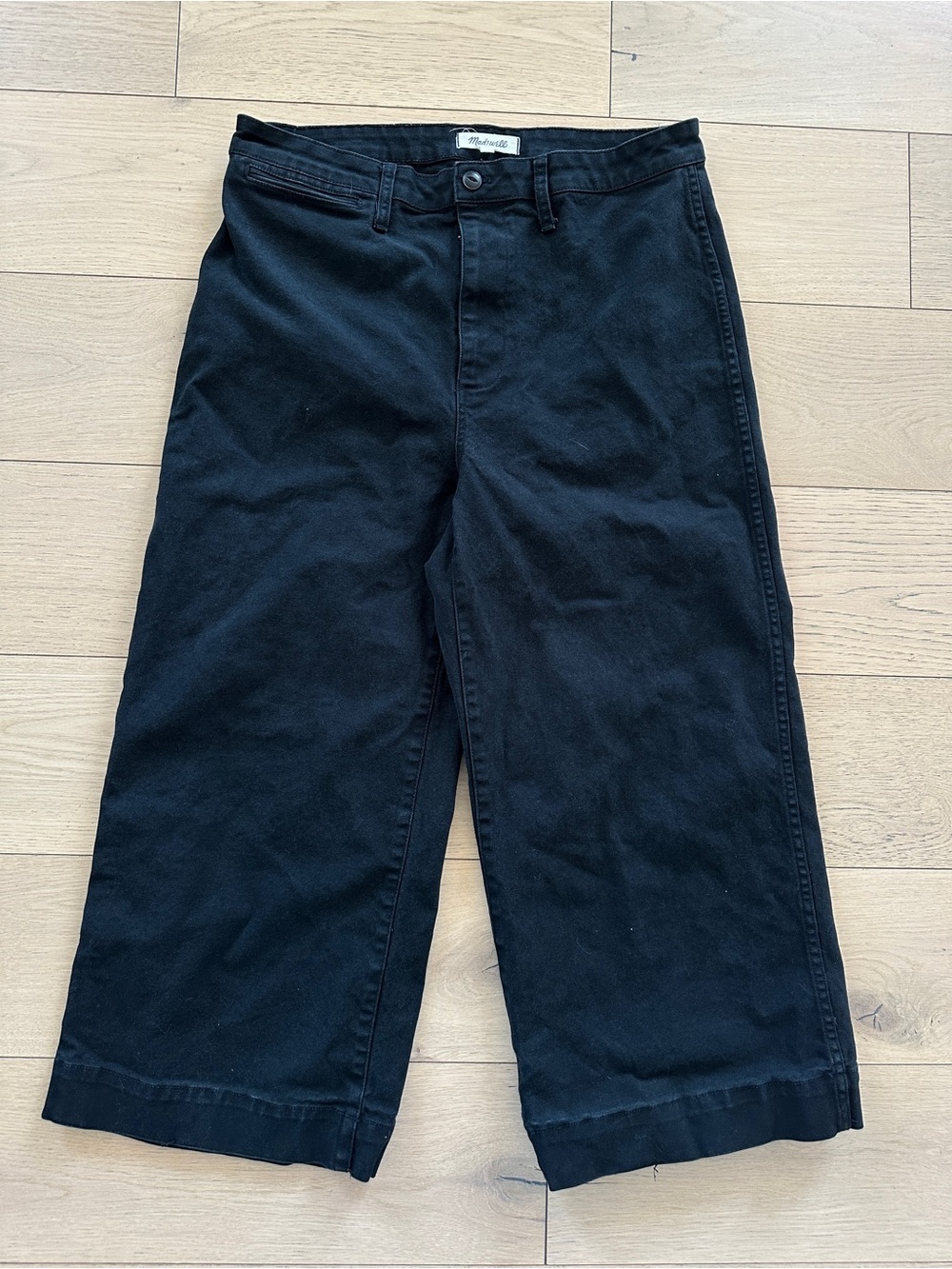 Madewell Black High-Rise Wide-Leg Pants